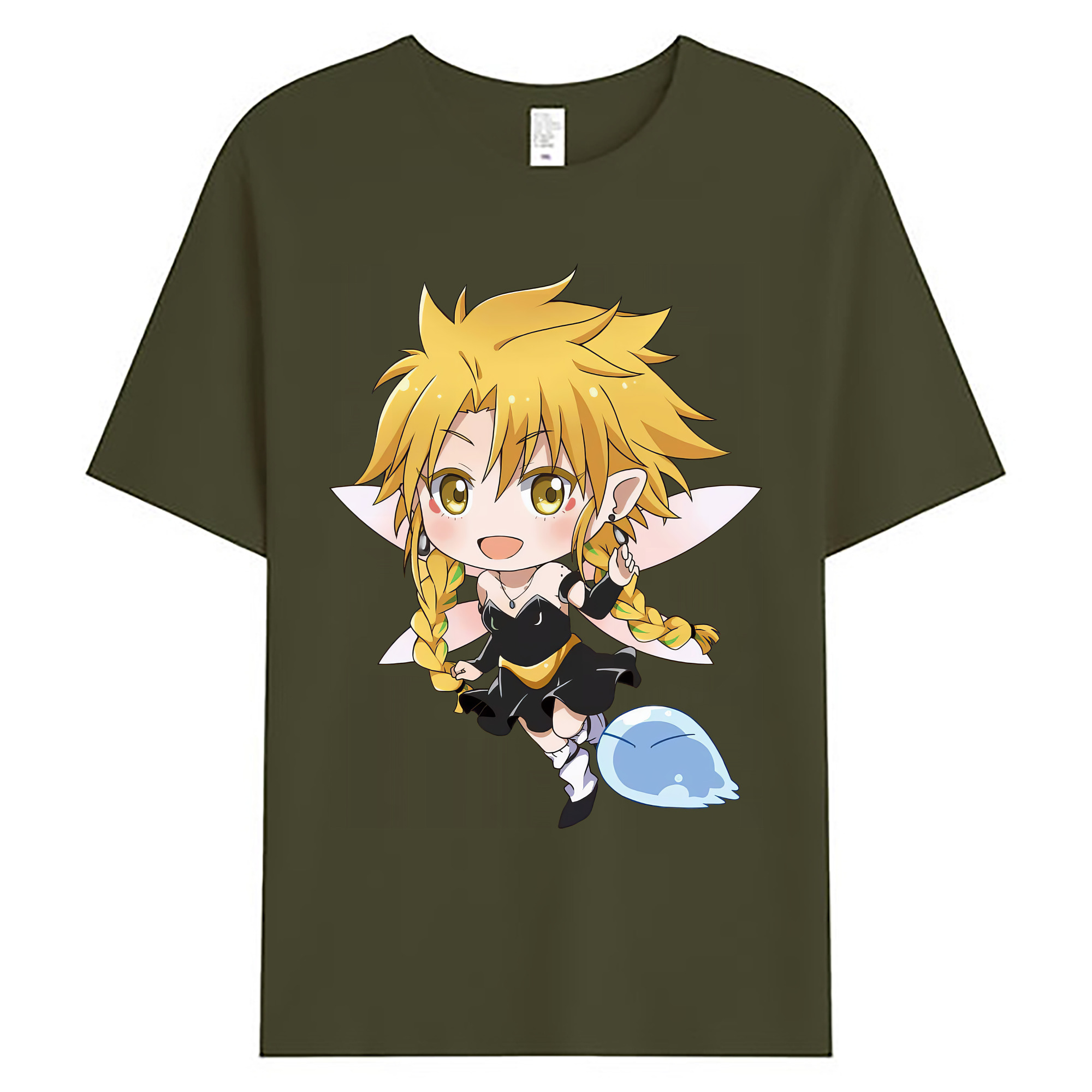 （画像用） 転スラ Regarding Reincarnated to Slime 綿100％ メンズ半袖Tシャツ｜肌触りやわらか＆通気性